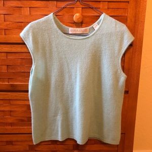 Valerie Stevens cashmere sleeveless sweater Size L